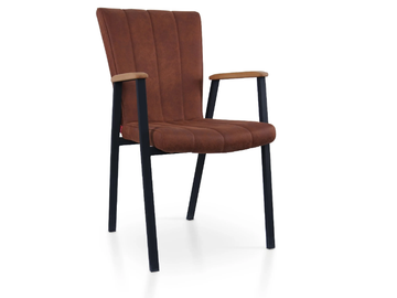 GALA - Upholstered fabric chair with armrests by 5A Design - view 2